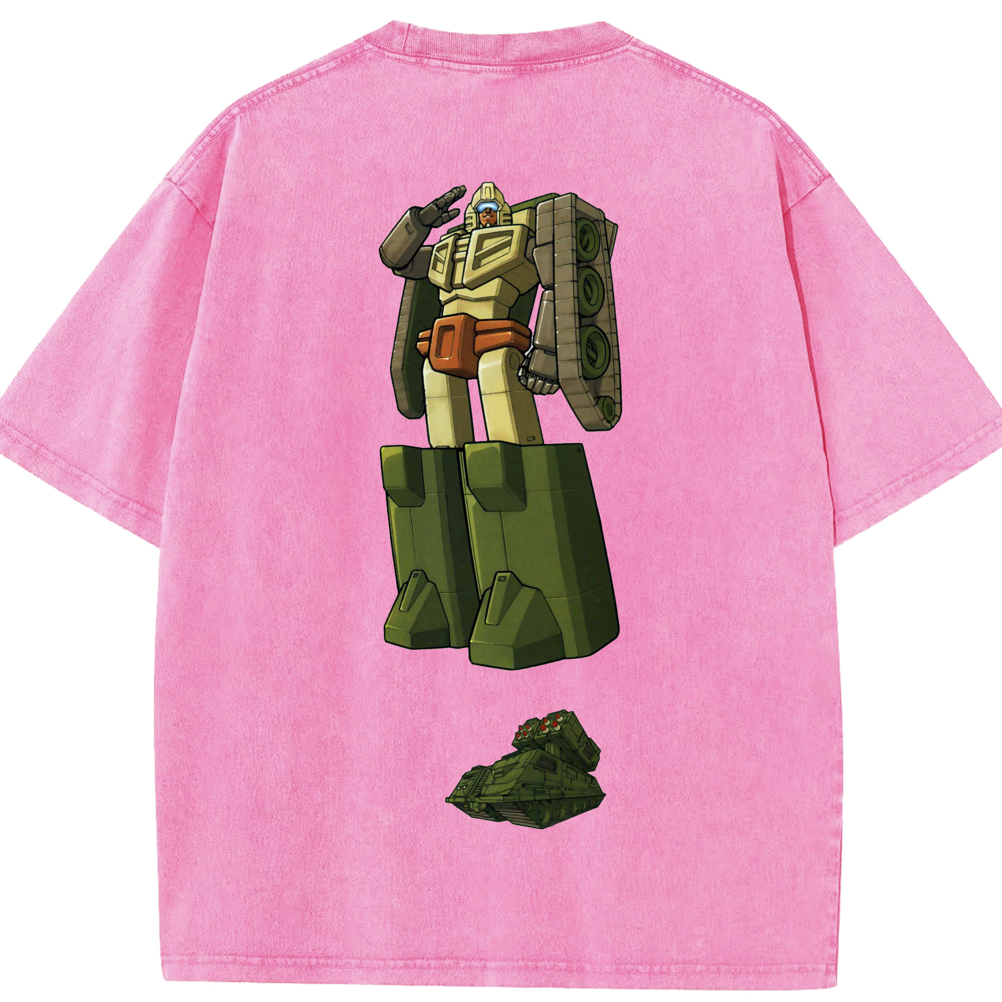 （画像用）  綿100% ヴィンテージ風 半袖Tシャツ（背面プリント）